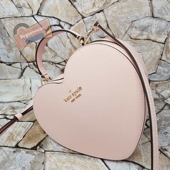 Heart Love Shack Purse Chalk Pink Crossbody Kate Spade #bagsavenue #authentic - Picture 8 of 12